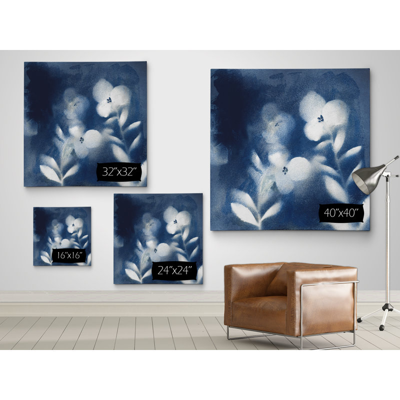 « nature indigo i », impression sur toile, H 24 po x l 24 po x P 1,5 po