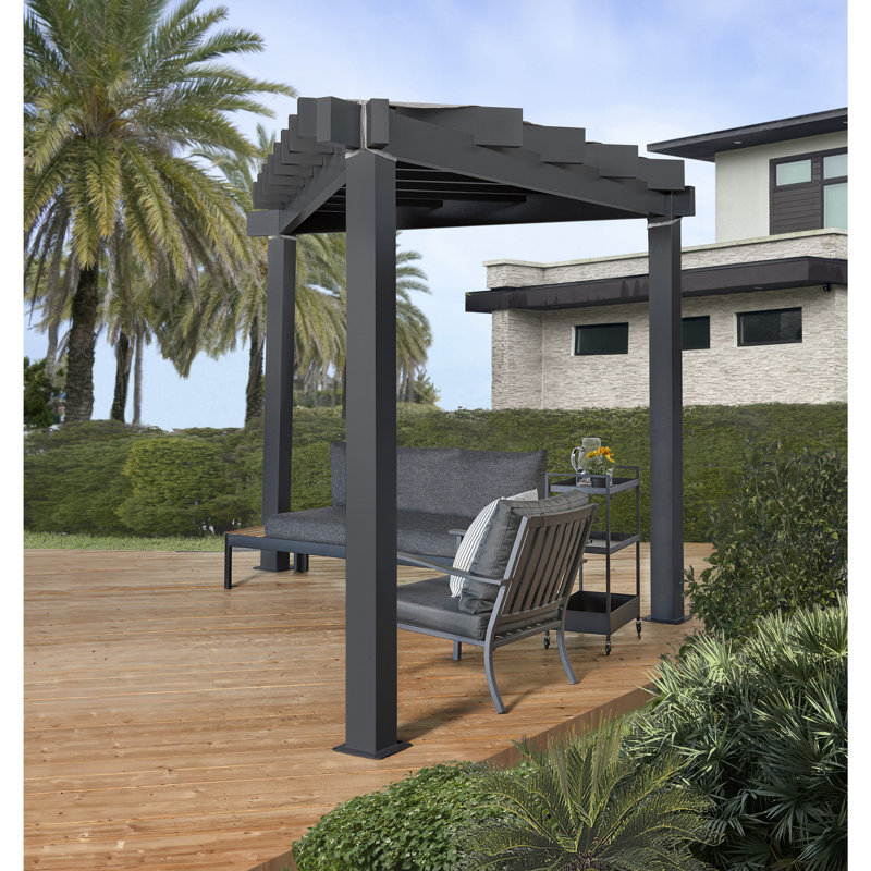 Sojag Lima Black 10 x 10 ft. Rustproof Aluminum Frame Pergola