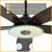 56"  5 - Blade LED Smart Standard Ceiling Fan with Remote Control and Light Kit-604911786