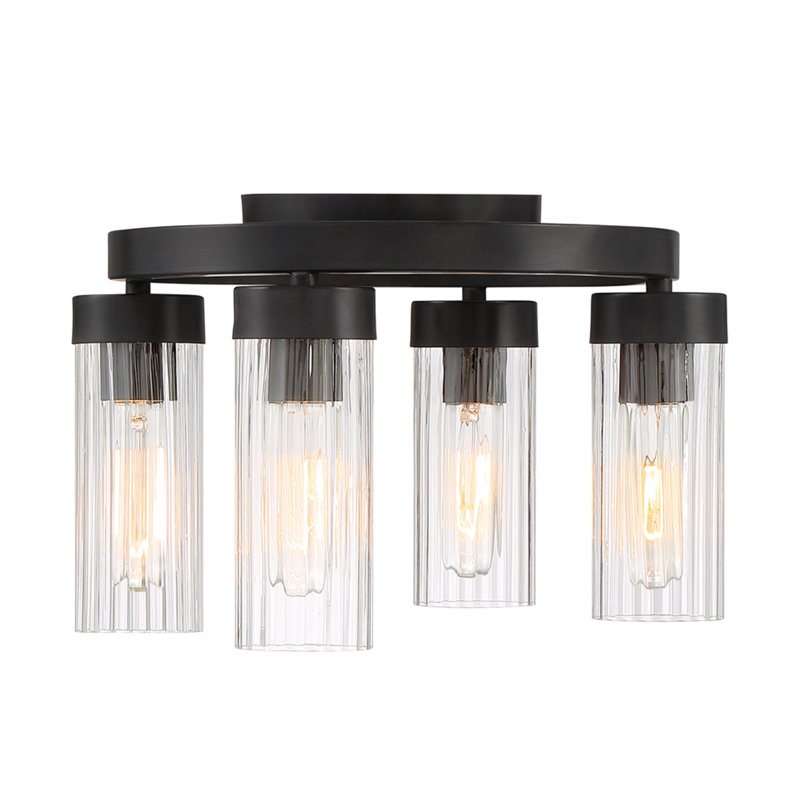 Plafonnier semi-encastré 14,5 po Dominique 4 lumières
