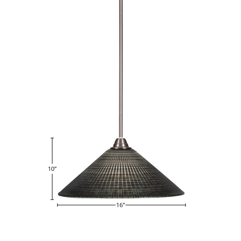 Luminaire suspendu Ayrshire Paramount, H 58 po x l 16 po x P 16 po, Noir