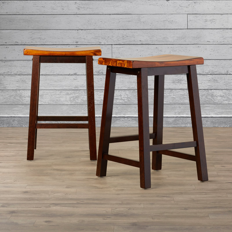 Tabouret de comptoir en bois massif de 24 po Boltongate