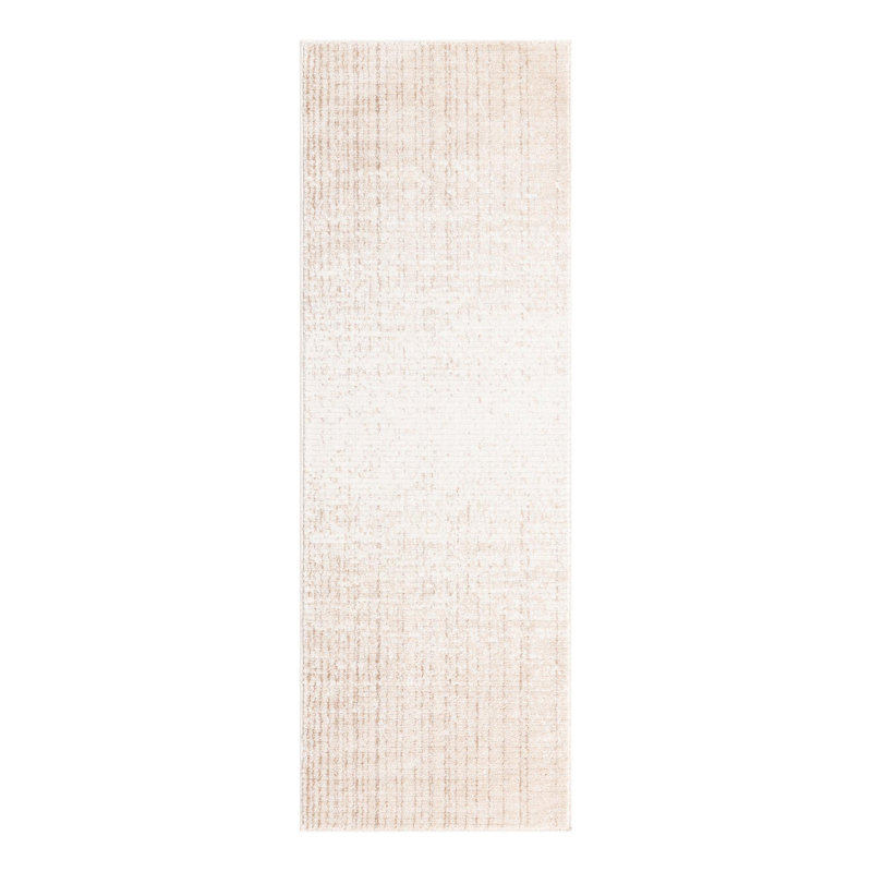 Hulsey Striped Ivory Area Rug, Runner 3'1" x 13'1"