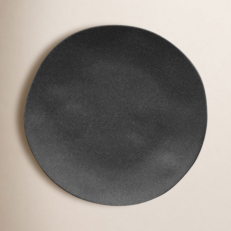 Assiette plate en mélamine Laya, Noir, noir, noir, noir