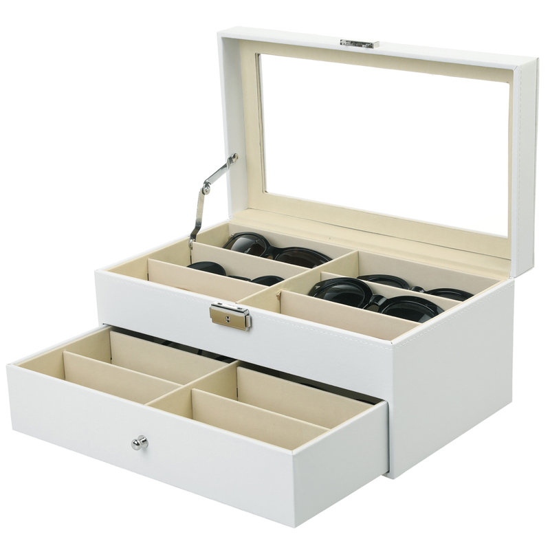 Firoz Manufactured Wood Decorative Box, White