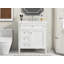 Meuble-lavabo de 30 po avec lavabo supérieur, meuble-lavabo moderne avec 2 tiroirs et tiroir escamotable, meuble-lavabo simple-1108128375