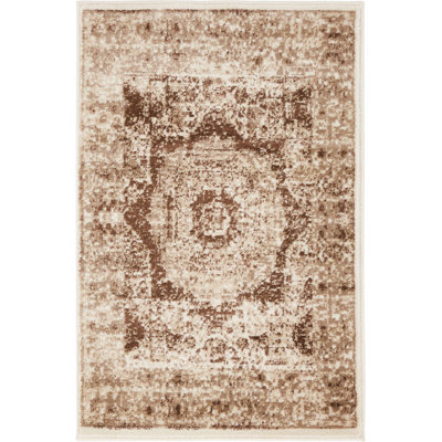 Tapis oriental beige / brun Yareli