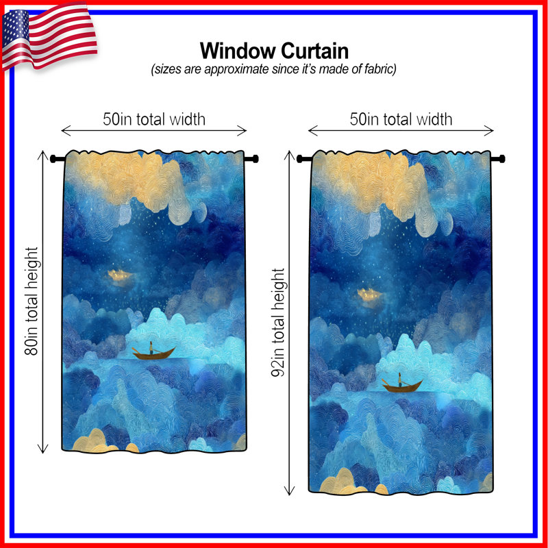 Rideaux de fenêtre Starry Sky, Blockout, 50" x 80" - 1 Panel