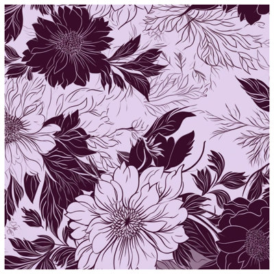 Édredon floral mauve