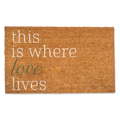 Where Love Lives Olive Door Mat