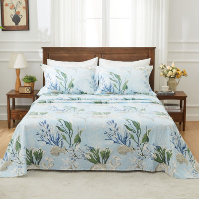 Ensemble de draps pour très grand lit simple très grand 4 pièces Kingrest 4 pièces, taille 16 po, ensemble de draps simples TG 100% coton respirant, ensemble de draps pour lit simple TG