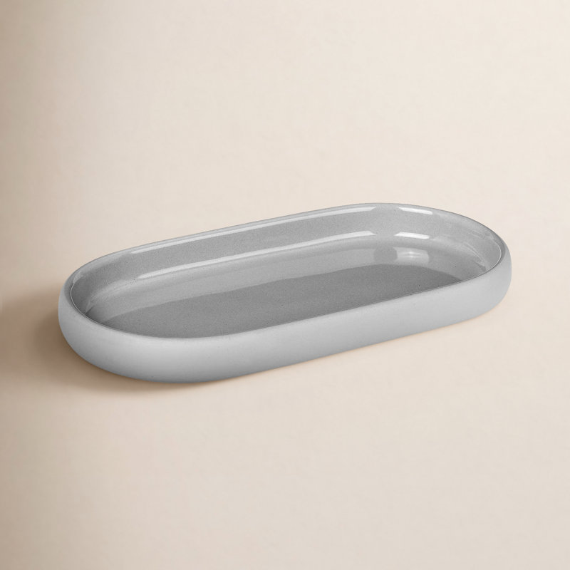 SONO Bathroom Accessory Tray, Light Gray