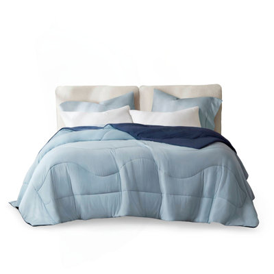 Couverture d'édredon réversible 1 pièce Tencel