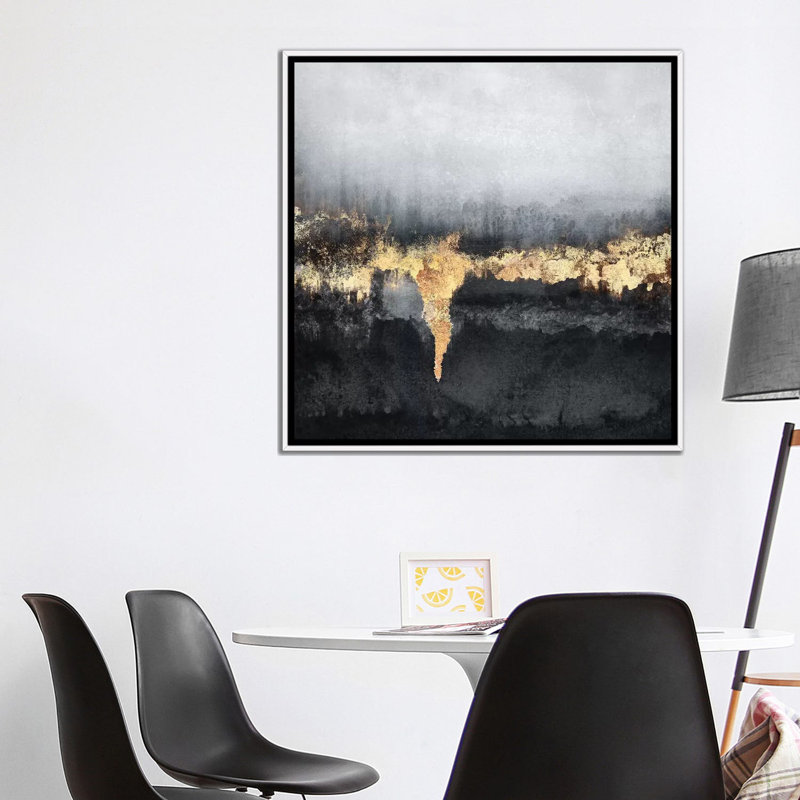 « Uneasy-Square » par Elisabeth Fredriksson-reproduction d’art, H 37 po x l 37 po x P 1,5 po, Toile blanche encadrée