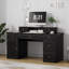 Bureau avec 7 tiroirs, bureau d'ordinateur de 54 pouces avec 7 tiroirs et 1 cabinet de travail, bureau de coiffeuse avec poignée dorée-1513574759