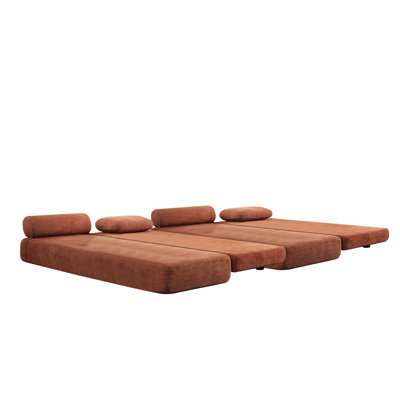 30"W Convertible Daybed - Fold Out Sleeper With Queen Size Mattress