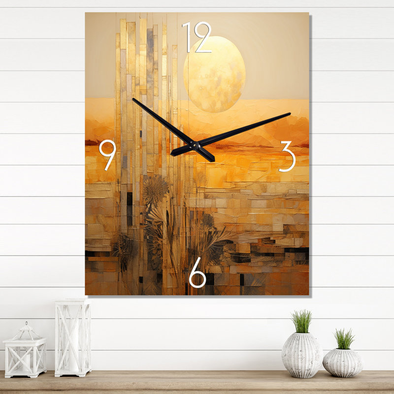 Horloge murale Golden Sunset, Médium