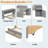 Modern Daybed With Storage Shelves, Drawers, Trundle, Charging Station, Led Light, Desk And Cabinet-119639032