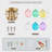 3-Light Colorful Glass Globe Ceiling Light, Modern Rainbow Bubble Flush Mount Chandelier with Gold Finish for Bedroom, Dining Room & Entryway