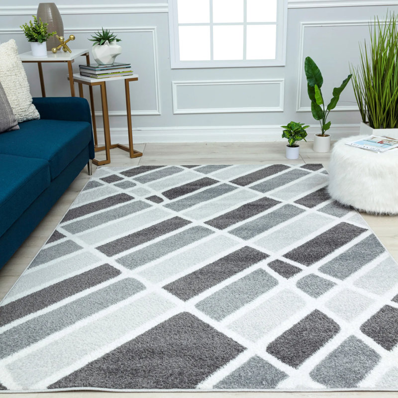 Tapis gris Azalea, Rectangle 2 pi 0 po x 4 pi 0 po
