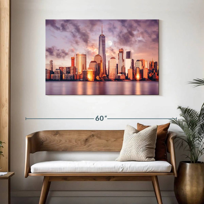 Ravi NYC Spring Sunset, 30" H x 45" W