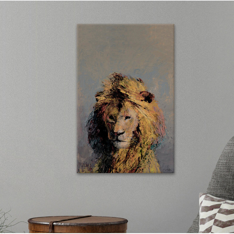 Retrato de León Wrapped Canvas Painting, 38cm H x 25cm W x 3.81cm D