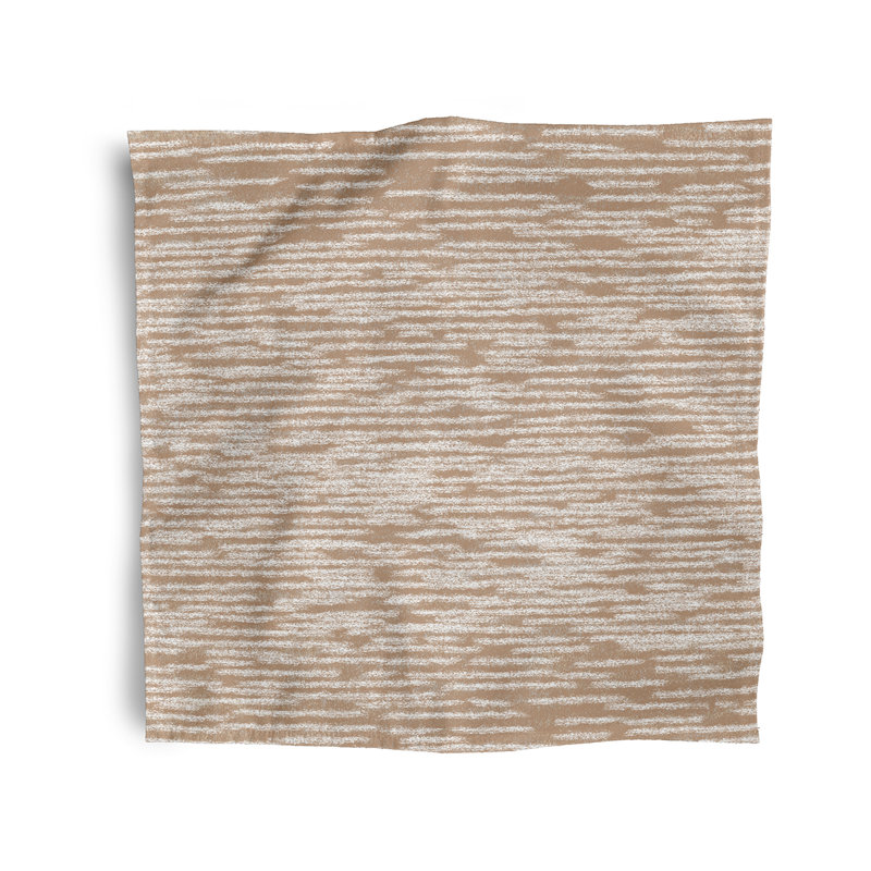Luzia Polyester Abstract Square Napkin, Taupe