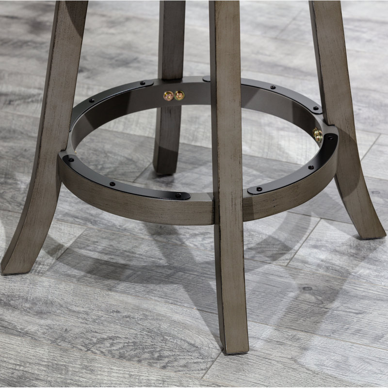 Chaise pivotante de 24 po à hauteur de comptoir, gris anthracite, tissu gris anthracite, complète le tabouret de cuisine avec mécanisme, finition grise, revêtement, ajoute de la classe