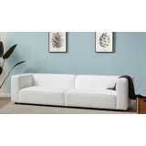 Sahima 110" Linen Square Arm Sofa
