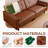 Analycia 86.6" Brown Tufted Leather Sofa With Solid Wooden Legs, Mid-century Modern Upholstered 3-seater Sectional Couch Retro Luxurious Loveseat With Round Pillow For Living Room Bedroom Office