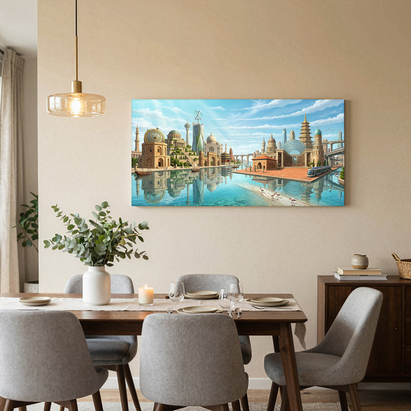 Art mural sur toile Global, L 32 po x H 16 po