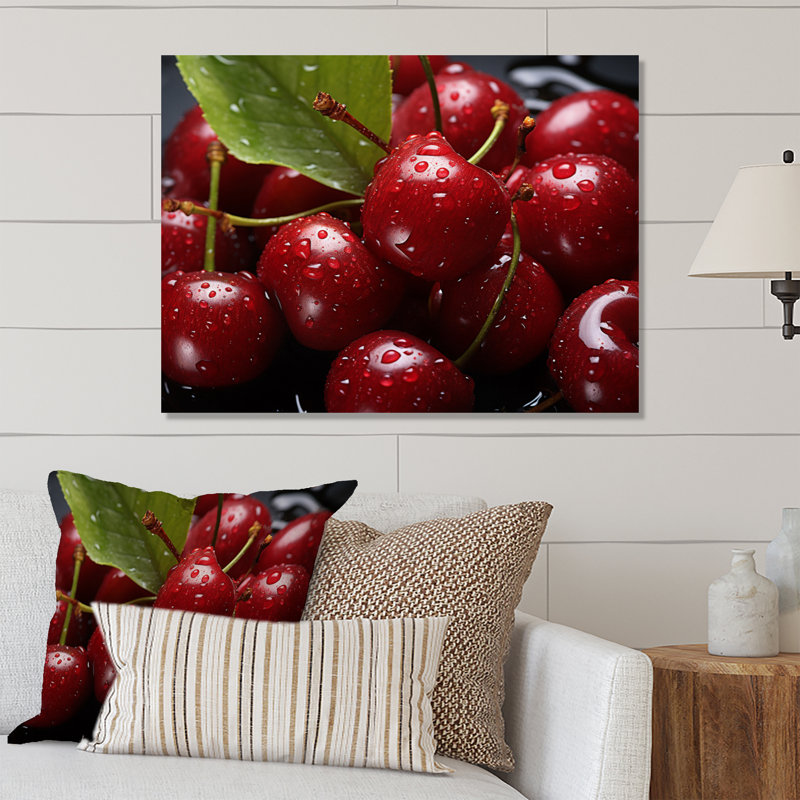 Cherry Macro Food - Impression sur métal, H 12 po x l 20 po