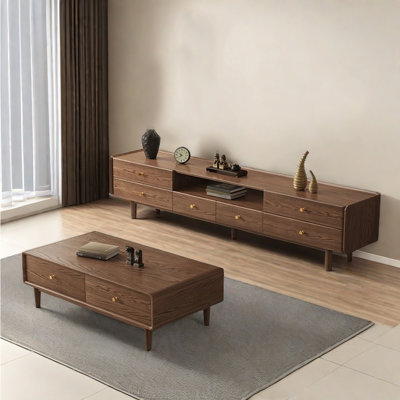 Meuble télé et table basse rétro