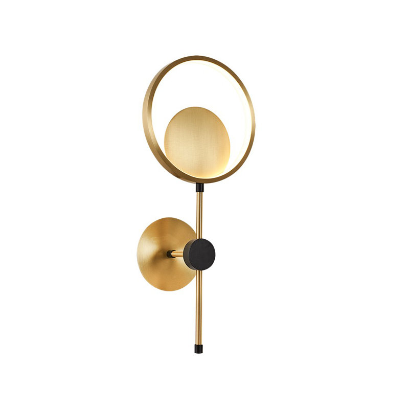 Modern Wall Lamp with Metal Body, Antique Finish, 9.4 x 22.0 x 6.3 inches | 1 x 15W LED, 3000K Warm White, 1500 Lm | Scandinavian Glam Design for Stylish Home Decor & Ambient Lighting
