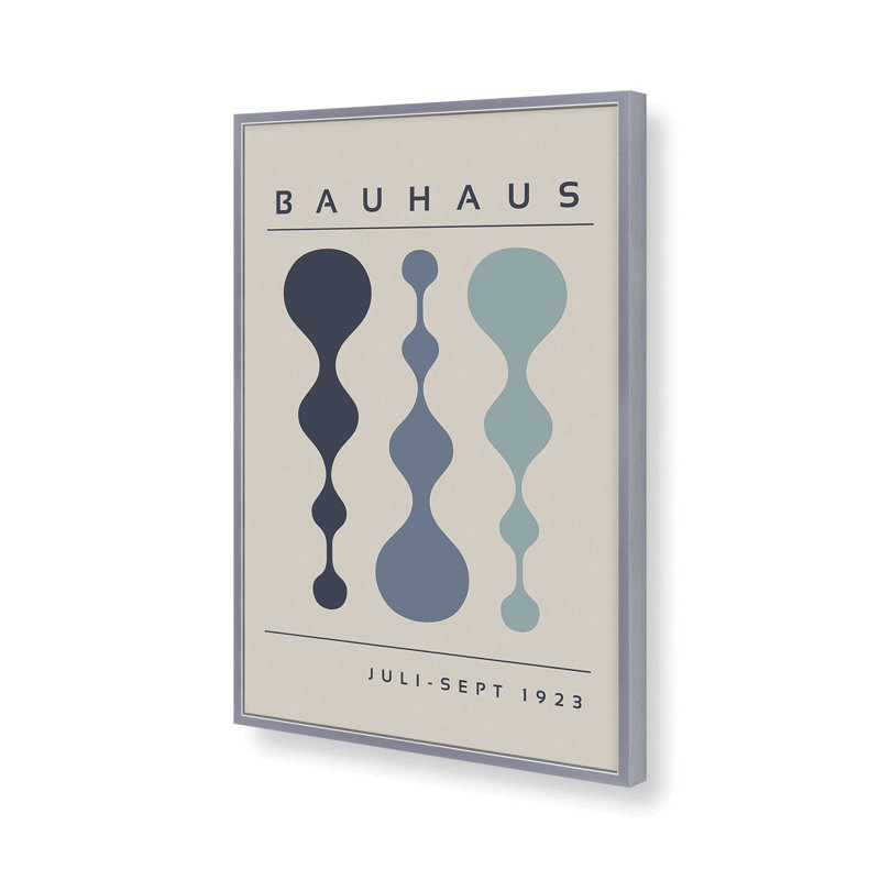 Affiche de minuit rétro Bauhaus, H 21,25 po x l 17,25 po x P 1,25 po, Chrome poli