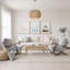 Chaise d'appoint grise en fausse fourrure avec accoudoirs, chaise longue moelleuse avec structure en laiton brossé
