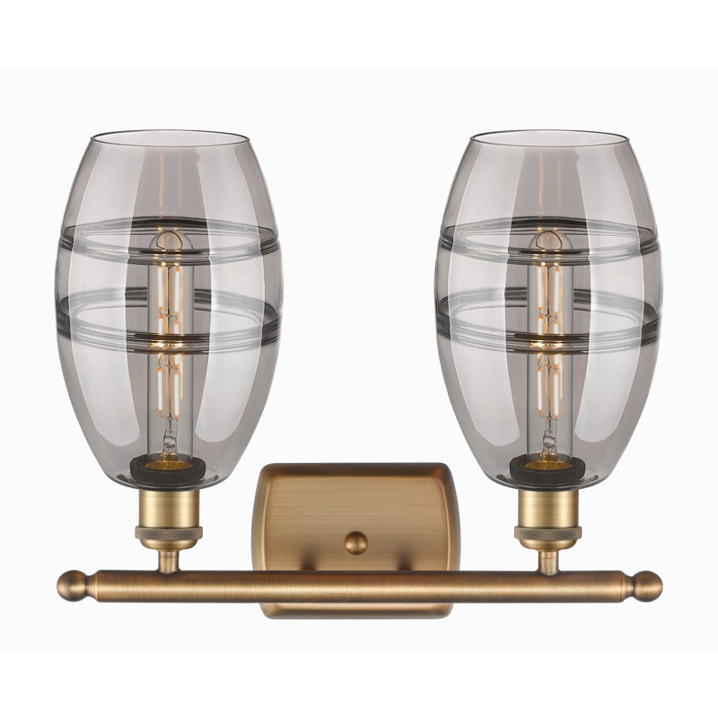 Bettylou 2 - Light Dimmable Vanity Light, Light Smoke, Brushed Brass