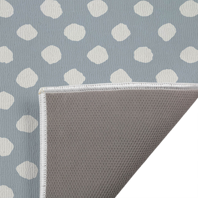 Paillasson Large Large Dot, Bleu ardoise, bleu, L 24 po x L 17 po