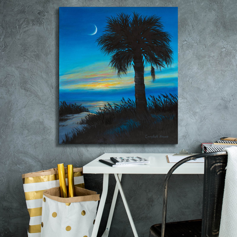  «Palmetto Dusk» par Campbell Frost, art mural sur toile, 26 po x 30 po, H 30 po x l 26 po