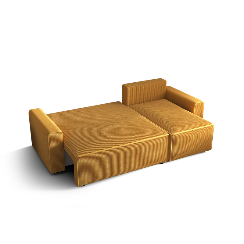 Bodyn 3 Seater Corner Sofa , Right -sided, Yellow