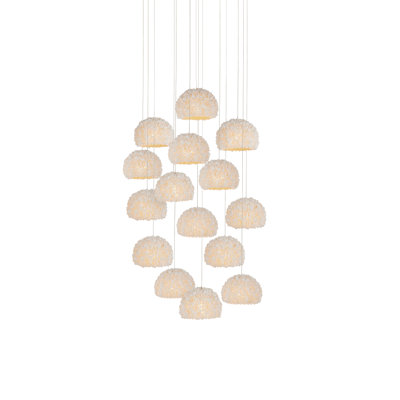 Virtu 15 - Light Brushed Gold Dome Pendant