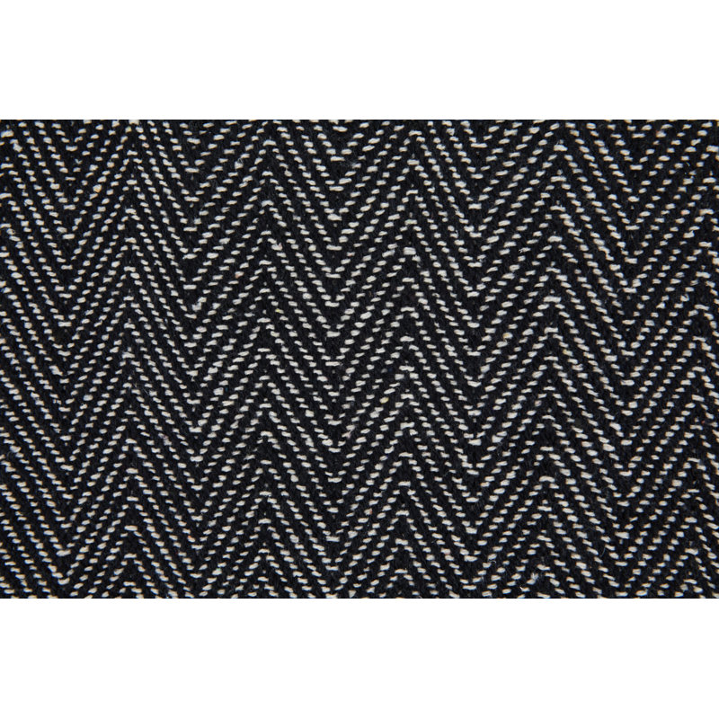 Meurer Hand Woven Throw Blanket, 254cm x 228cm, Black
