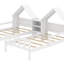 Lit plateforme simple avec tête de lit et table de chevet-289024171