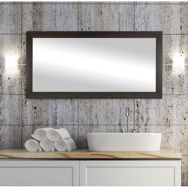 Miroir de salle de bain Dakston, Espresso, 31,75 po x 47,75 po