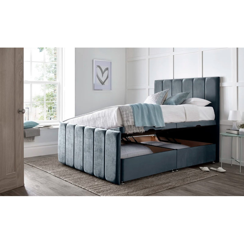 Retweet Divan Bed Base, Dark Grey, Small Double (4')
