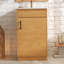 Meuble-lavabo autoportant de 20 pouces avec lavabo en céramique, porte à fermeture douce, tablette réglable, style maison de campagne pour une salle de bain chaleureuse et fonctionnelle
