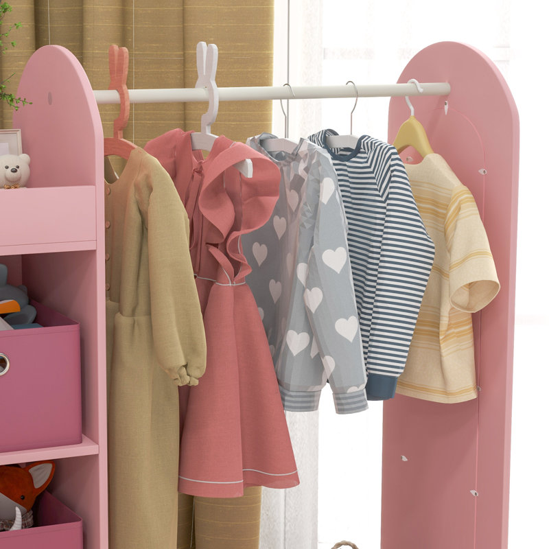 Annysa Kids Clothes Hanger Wardrobe, Pink 