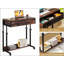 Bureau portatif pour ordinateur portable avec tiroir et roulettes, bureau à hauteur réglable à roulettes pour bureau à domicile et canapé