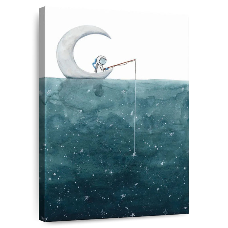 Kelan pêche aux étoiles, H 45 po x l 30 po