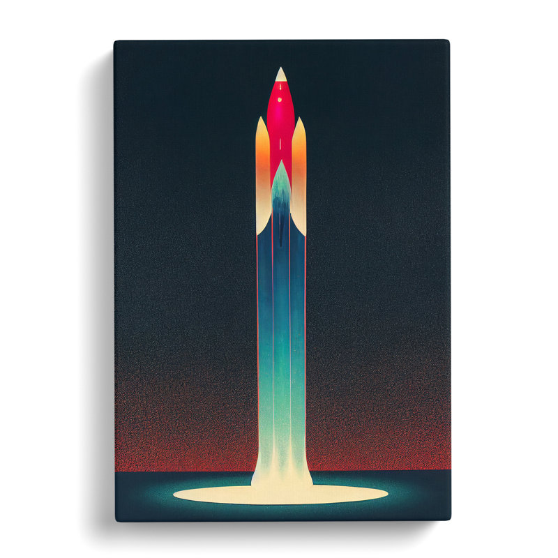 The Grand Spaceship Rocket - Wrapped Canvas, 50cm H x 35cm W x 3cm D